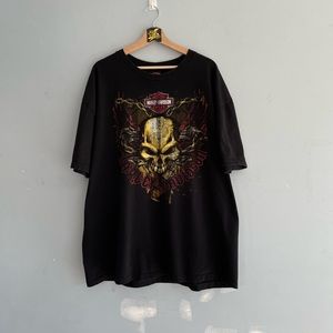 Y2K 2011 Double Sided Harley Davidson Helsinki Finland Biker Tee Size 3XL.